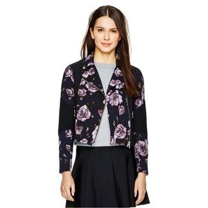 Aritzia EUC Wilfred Floral Moto Jacket/Blazer with side zip